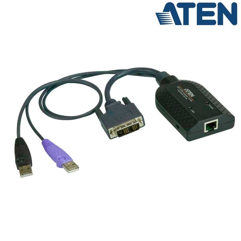 Aten KA7166 - Adaptador KVM USB-DVI a Cat5e/6 (Virtual Media) Módulo para CPU