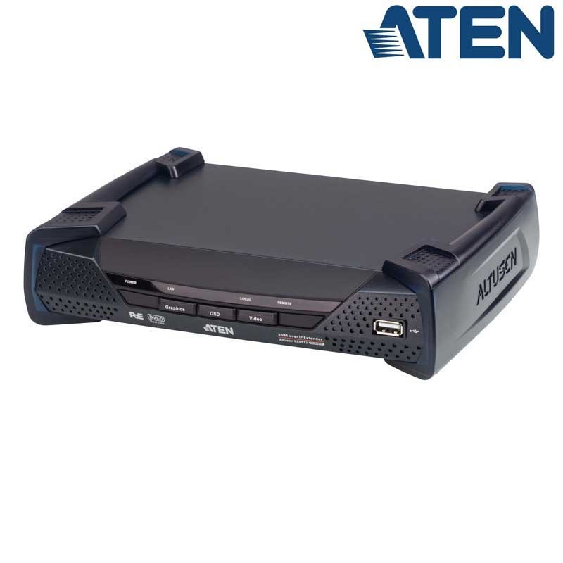 Aten KE6912R - Receptor KVM USB DVI-D (2K x 2K) sobre LAN, PoE