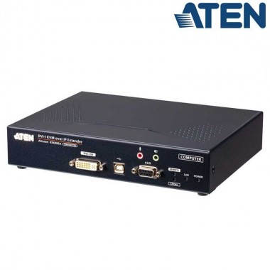 Aten KE6900AT - Transmisor KVM USB-DVI-I con Audio y RS232 sobre LAN