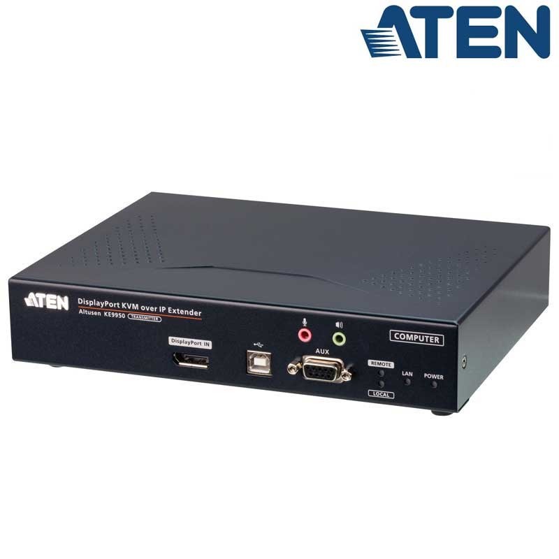Aten KE9950T - Transmisor KVM USB-DisplayPort 4K, con Audio y RS232 sobre LAN