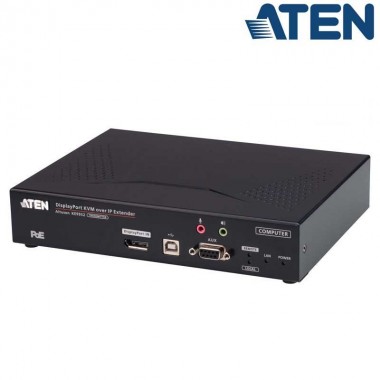 Aten KE9952T - Transmisor KVM USB-DisplayPort 4K con Audio y RS232 sobre LAN con POE