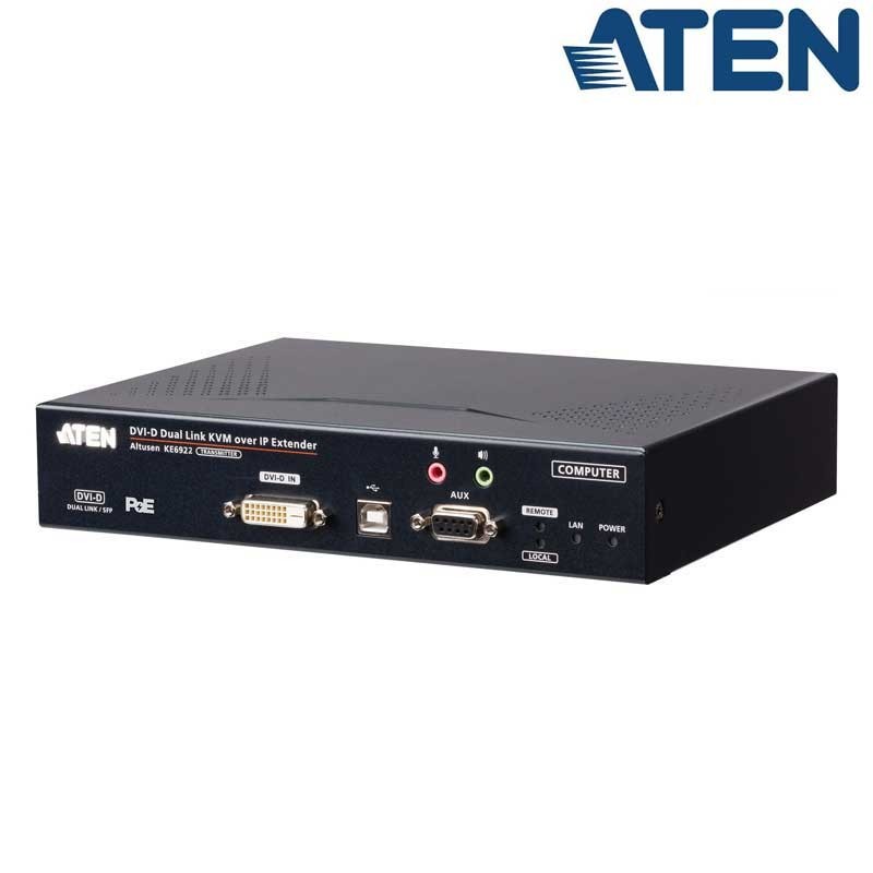 Aten KE6922T - Transmisor KVM DVI-D(2K x 2K) sobre LAN con 2 SFP y POE