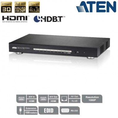 Aten VS1818T - Splitter HDMI 4K2K HDBaseT 8 puertos