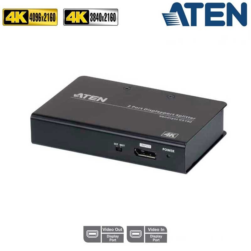 Aten VS192 - Video Splitter Display Port 4K 2 puertos