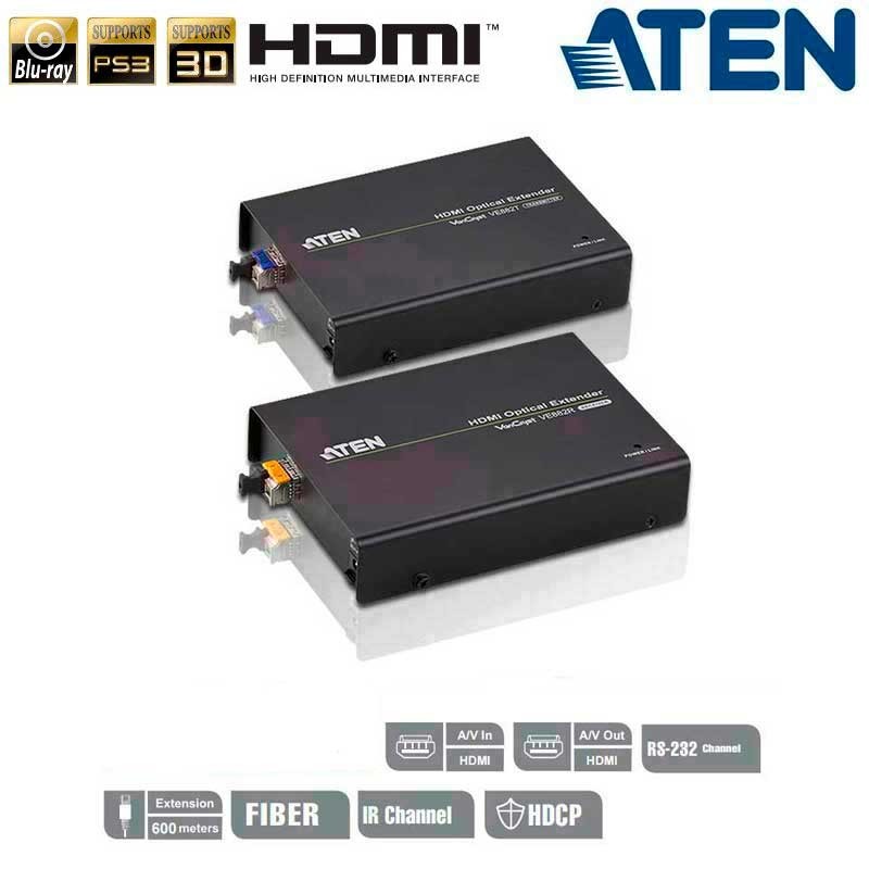 Aten VE882 - Extensor óptico HDMI (1080p a 600m) 