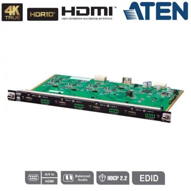 Tarjeta de entrada HDMI 4K Real de 4 puertos, HDR Aten VM7824