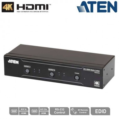 Aten VS0202H - Conmutador Matricial HDMI  2x2, 4K 