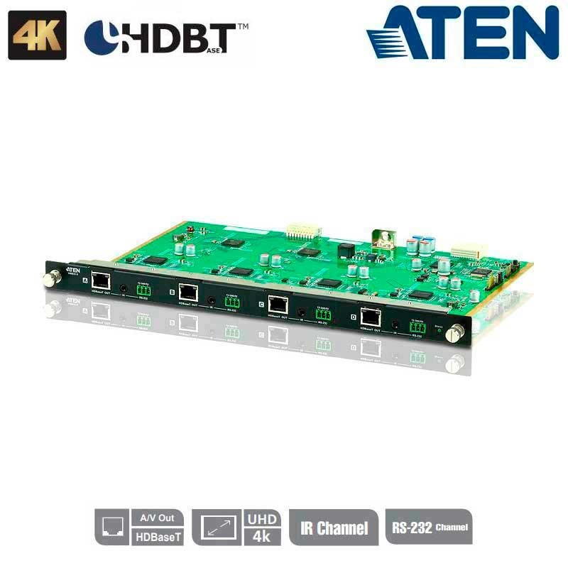 Aten VM8514 - Tarjeta de Salida HDbaseT de 4 puertos para VM1600 o VM3200