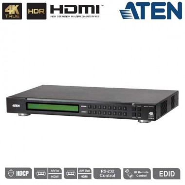 Conmutador Matricial HDMI 8x8, 4K Real Aten VM0808HB