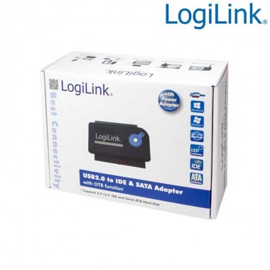 Logilink AU0006C - Adaptador USB 2.0 a IDE & SATA con OTB | Marlex