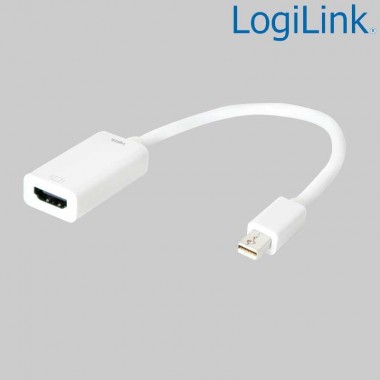 Logilink CV0036B - Cable Conversor Mini DisplayPort 1.2 Macho-HDMI Hembra | Marlex Conexion