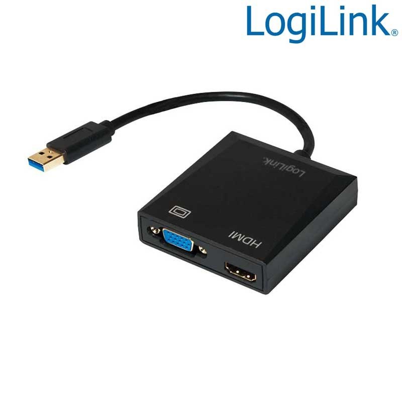 Logilink UA0234 - Conversor USB 3.0 a HDMI-VGA