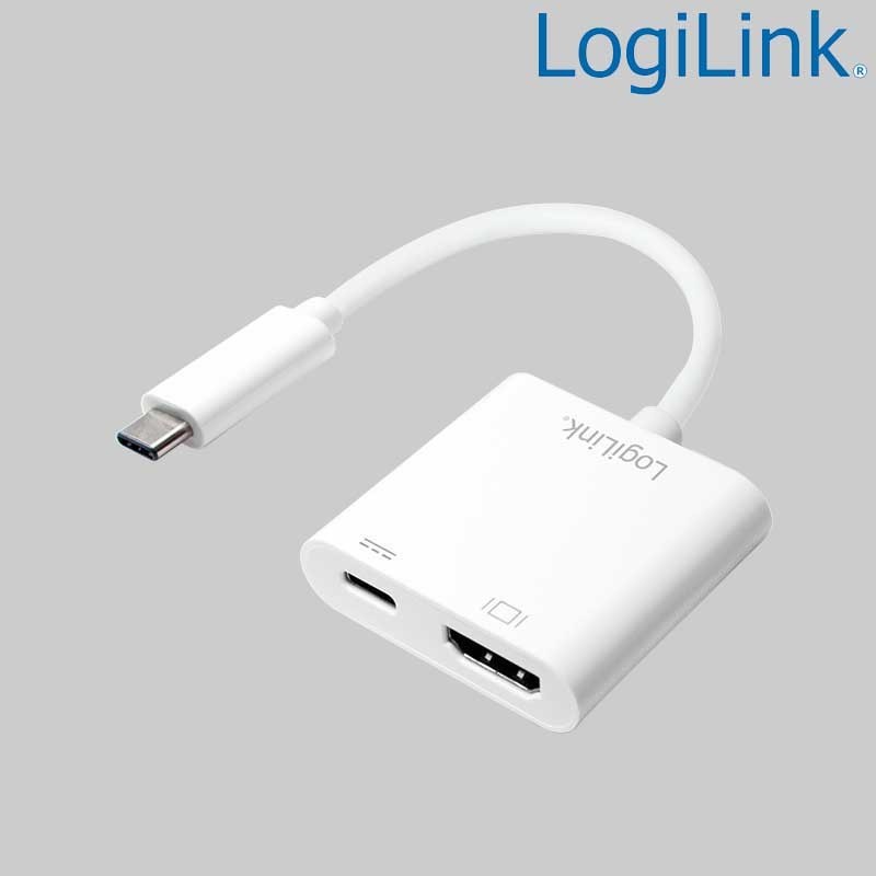 Logilink UA0257 - Conversor USB 3.2 (Gen 1) Tipo C a HDMI con puerto de carga