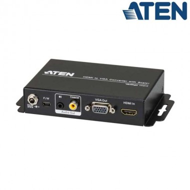 Conversor HDMI a VGA y Audio con Escalador Aten VC812