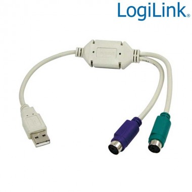 Logilink AU0004A - Conversor USB a 2 PS/2 (Cable 15 cm) | Marlex