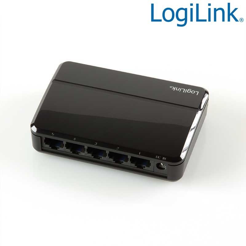 Logilink NS0105 - Switch Gigabit 5 puertos 10/100/1000 Sobremesa Negro