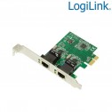 Logilink PC0075 - Tarjeta PCI Express 2 puertos Gigabit 10/100/1000Mbs 