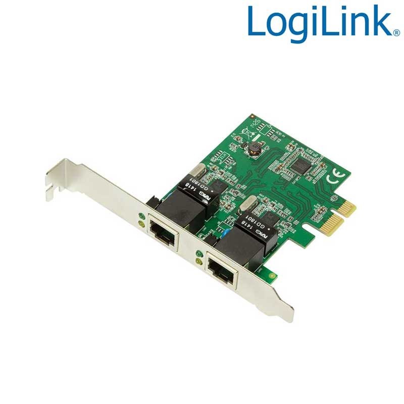 Logilink PC0075 - Tarjeta PCI Express 2 puertos Gigabit 10/100/1000Mbs 