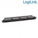 Logilink NP0004A - Patch Panel 19" Cat.6 UTP 24p"strain relief" Negro | Marlex Conexion