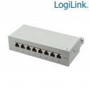 Logilink NP0016A - Patch Panel Sobremesa Cat. 6 FTP 8 puertos, Beige | Marlex Conexion