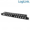 Logilink ORCC01B - Panel Pasacables 19" 1U con tapa,Negro | Marlex Conexion