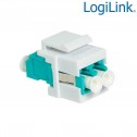Logilink NK0031 - Acoplador Keystone en linea LC Duplex Multimodo Hembra-Hembra