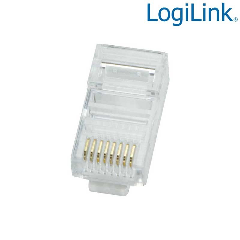 Logilink MP0002 - Conector RJ45 Macho UTP Cat5e (100 pcs) | Marlex Conexion