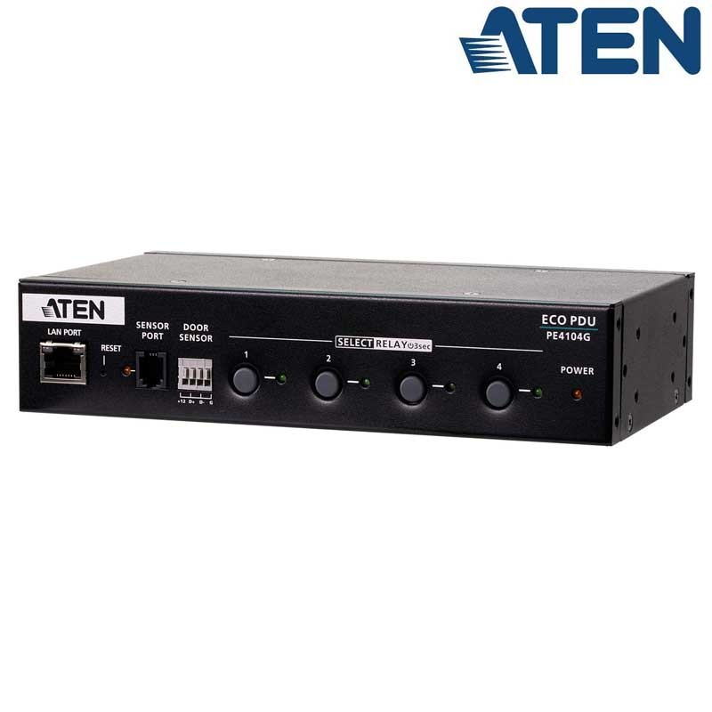 Aten PE4104G - PDU 1U de 4 Tomas C13 , 10A | Marlex Conexion