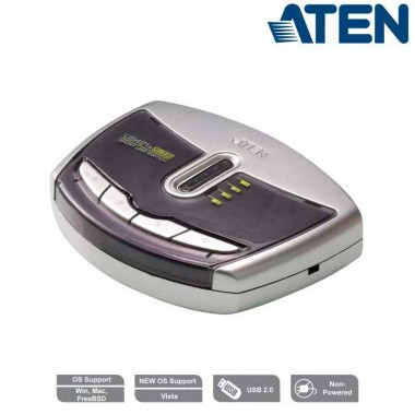 Conmutador USB 2.0 (4 x 1) Aten US421A