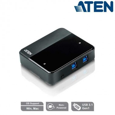 Aten US234 - Conmutador USB 3.0 (2 x 4) | Marlex Conexion