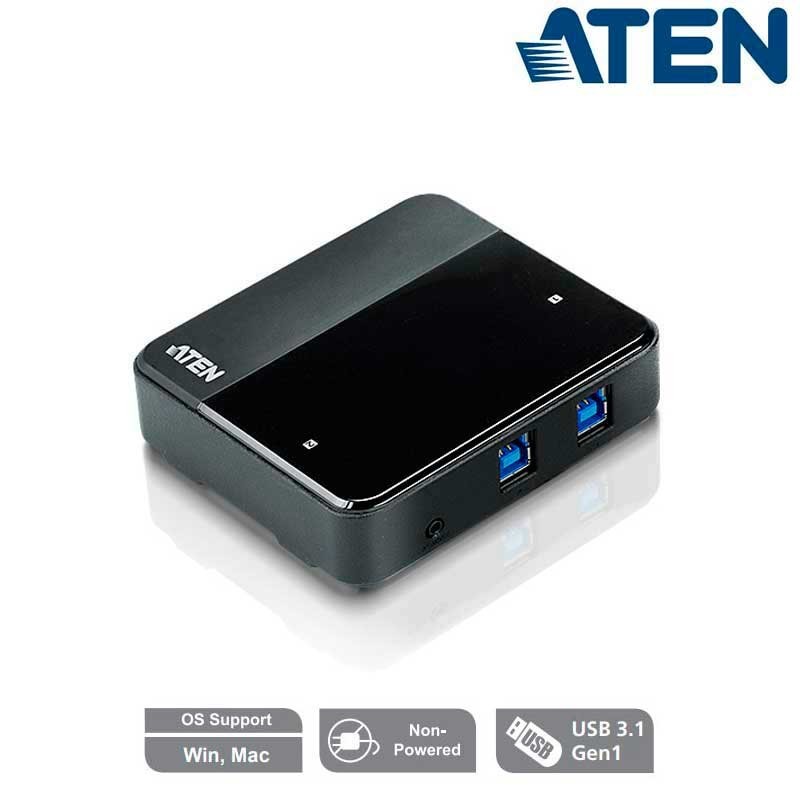 Aten US234 - Conmutador USB 3.0 (2 x 4) | Marlex Conexion