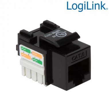 Logilink KJ08C6U - Conector Hembra RJ45 UTP Cat6 Keystone 90º , Punch Down | Marlex Conexion