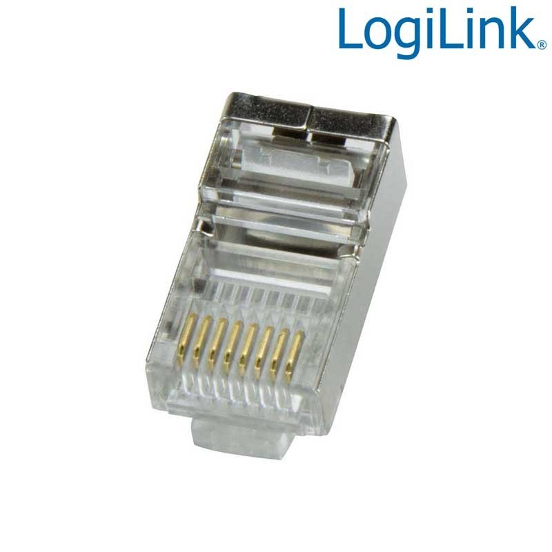 Logilink MP0003 - Conector RJ45 Macho FTP Cat5e (100 pcs) | Marlex Conexion