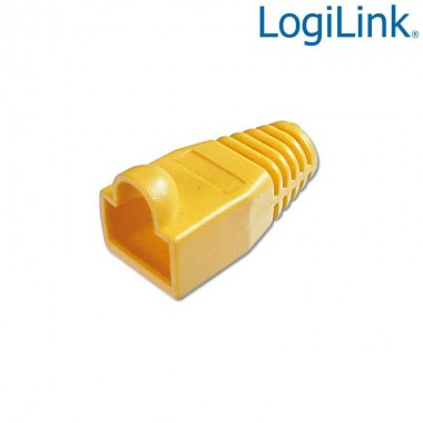 Logilink MP0009 - Funda Conector RJ45 Macho Amarillo (Bolsa 100 pcs) 