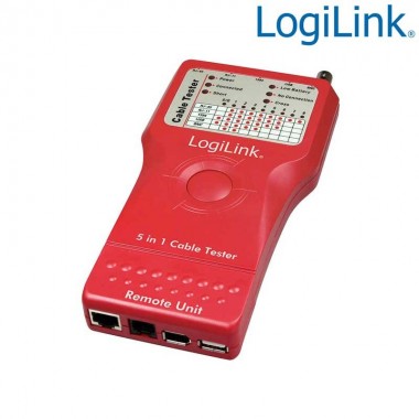 Tester para RJ11, RJ12, RJ45, BNC, USB y FireWire Logilink WZ0014