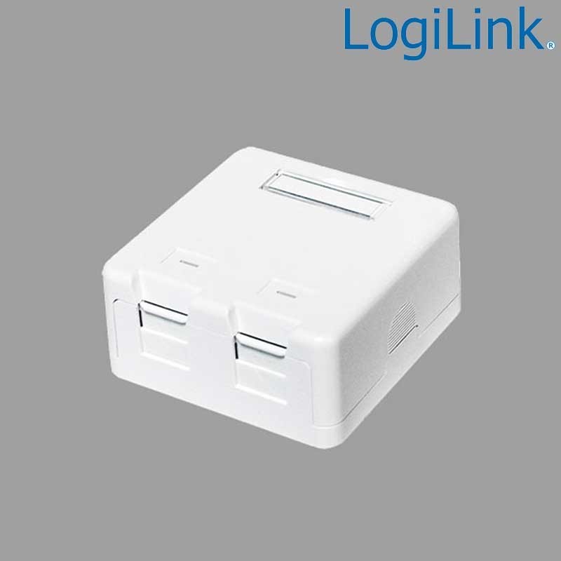 Logilink NK4032 - Caja Superficie para 2 conectores tipo Keystone | Marlex Conexion