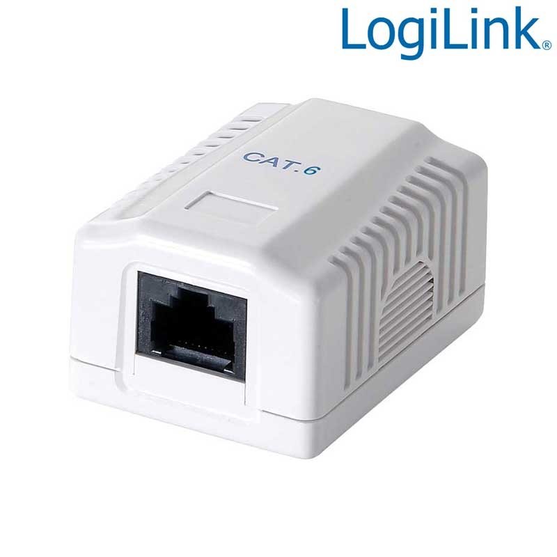 Logilink NP0071 - Caja de superficie 1 Conector RJ45 Cat. 6 UTP | Marlex Conexion 
