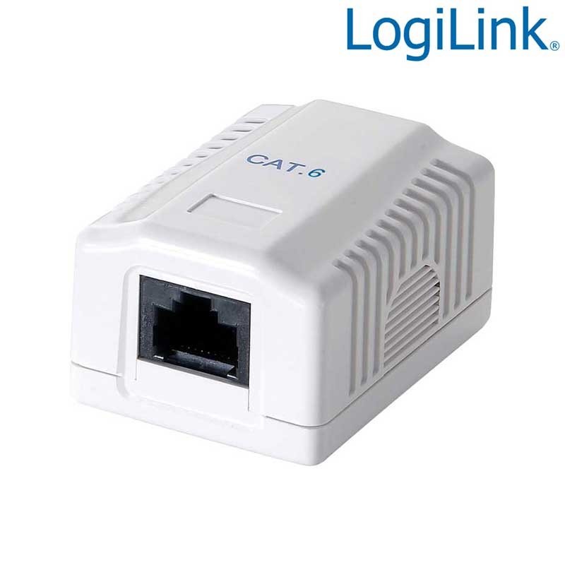 Logilink NP0071 - Caja de superficie  1 Conector RJ45 Cat. 6 UTP | Marlex Conexion   