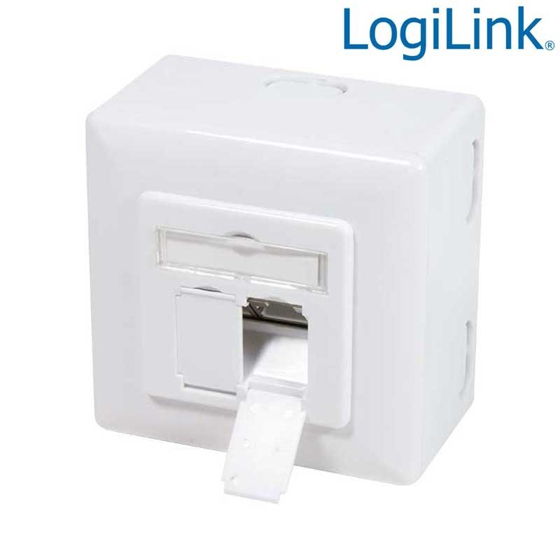 Logilink NP0039A - Roseta 2 RJ45 Cat.6 STP Superficie/Empotrar | Marlex Conexion 