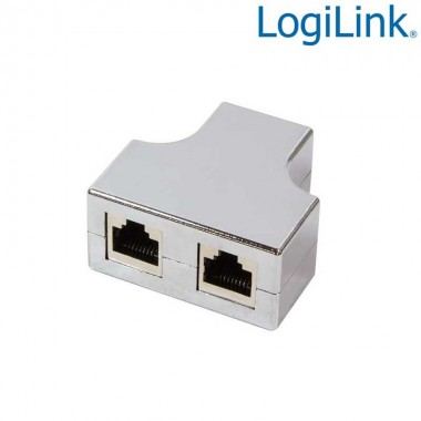 Logilink MP0037 - Duplicador RJ45 tipo '' T '', 1 Hembra a 2 Hembras