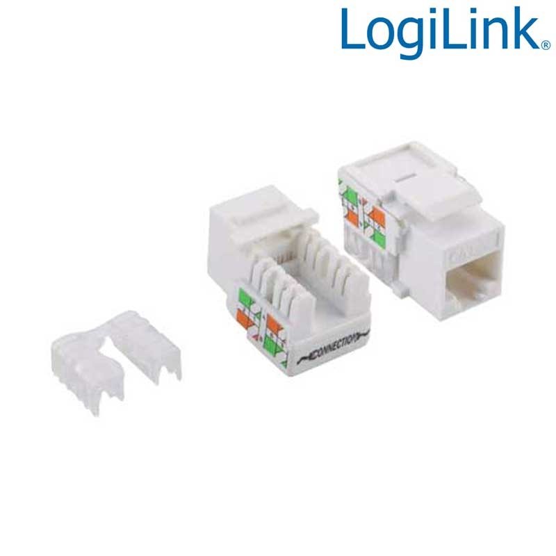 Logilink NK4006 - Conector Hembra RJ45 UTP Cat.5e Keystone 90º | Marlex Conexion