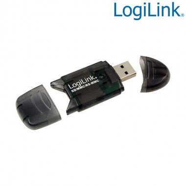 Logilink CR0007 - Lector de Tarjetas USB 2.0, SD/MMC Negro Formato Pen