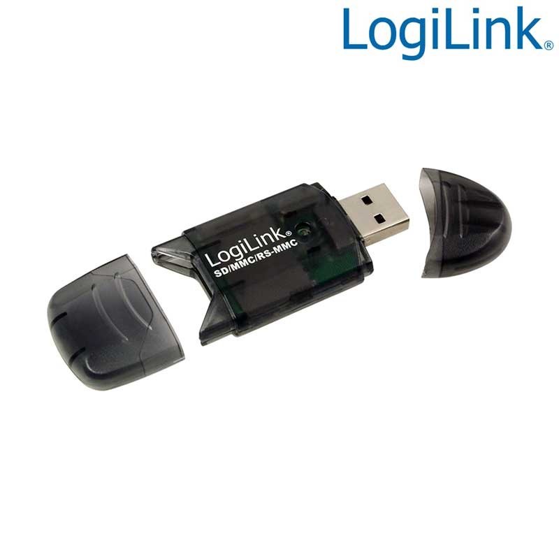 Logilink CR0007 - Lector de Tarjetas USB 2.0, SD/MMC Negro Formato Pen