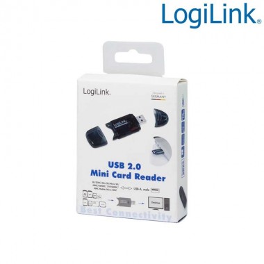 Logilink CR0007 - Lector de Tarjetas USB 2.0, SD/MMC Negro Formato Pen