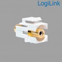 Logilink NK0022 - Acoplador Keystone en linea RCA Hembra-Hembra Blanco | Marlex Conexion