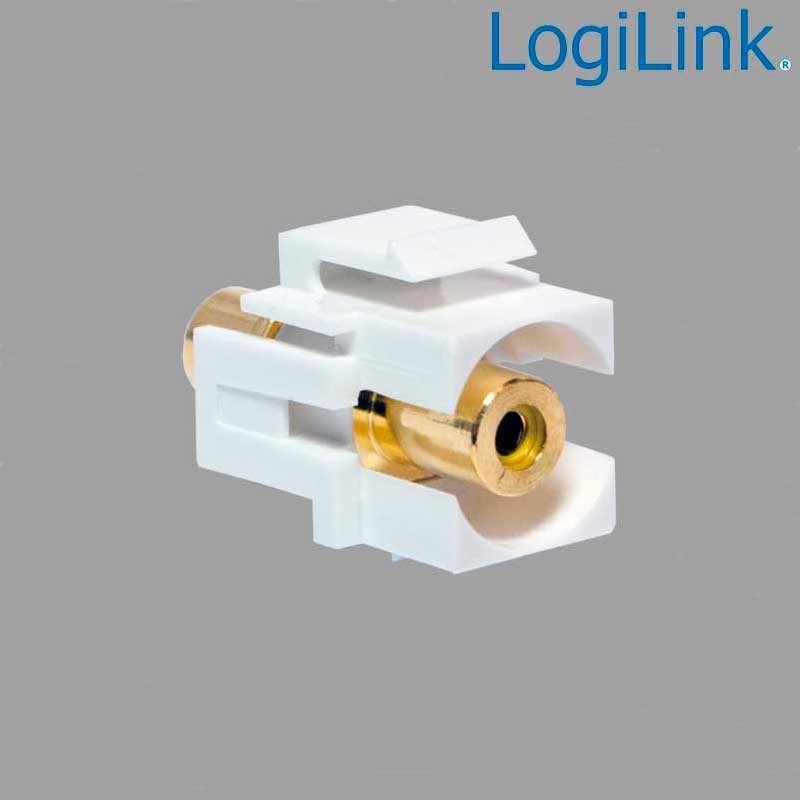 Logilink NK0023 - Acoplador Keystone  linea RCA Hembra-Hembra Amarillo | Marlex Conexion