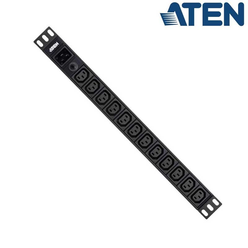 Aten PE0212G - PDU Básica 1U de 12 Tomas C13, con protección sobretensiión, 16A