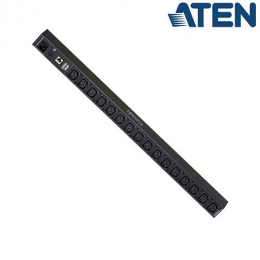 Aten PE1216G - PDU de 16 Tomas C13 con medidor, 0U, 16A, compatible IP