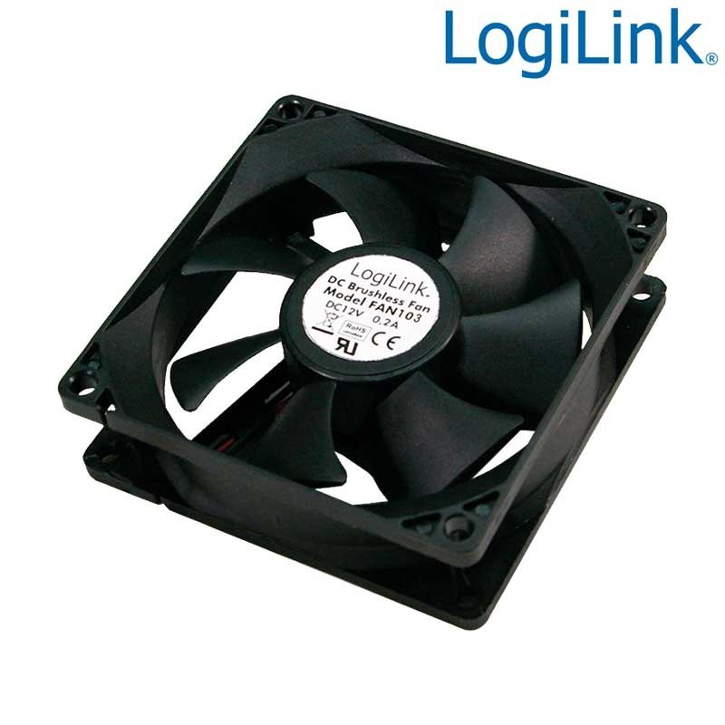 Logilink FAN103 - Ventilador 12v 120x120x25, Sleeve Bearing, Negro | Marlex Conexion