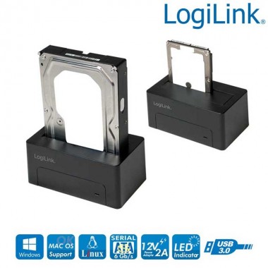 Logilink QP0026 - Docking Station  USB 3.2 Gen1 a SATA HDD/SSD | Marlex Conexion